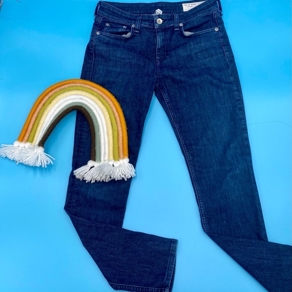 rag and bone cate mid-rise ankle skinny April wash Nearly new jeans Sz 26 - Picture 1 of 6